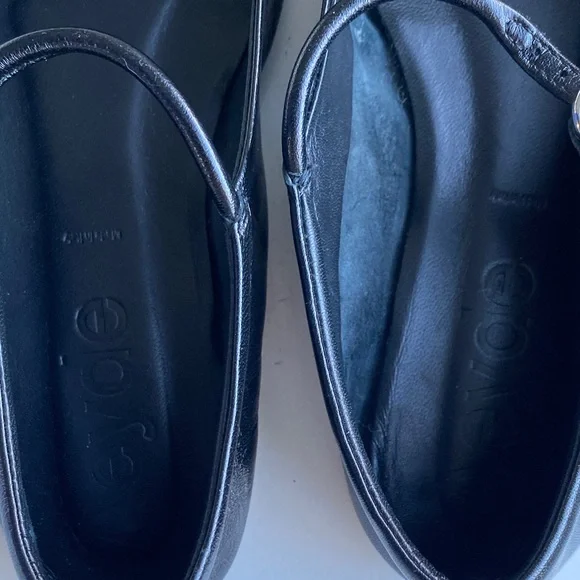 Aeyde Uma Black Nappa Leather Mary Jane ballerina flat Shoes - Picture 6 of 16